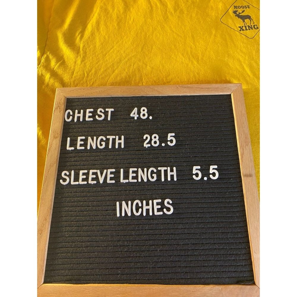 Moose Crossing The Maine Way Men's Sz XL Yellow Short Sleeve T-Shirt - Picture 12 of 12